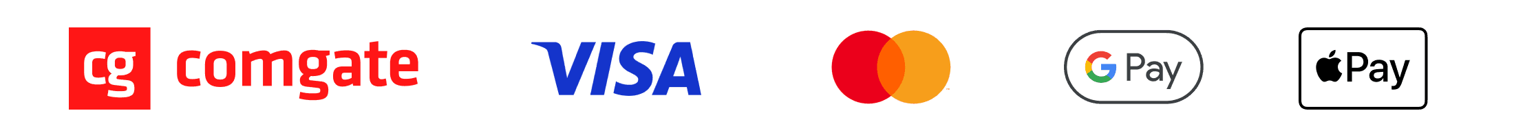 Comgate, Visa, Mastercard, Google Pay, Apple Pay